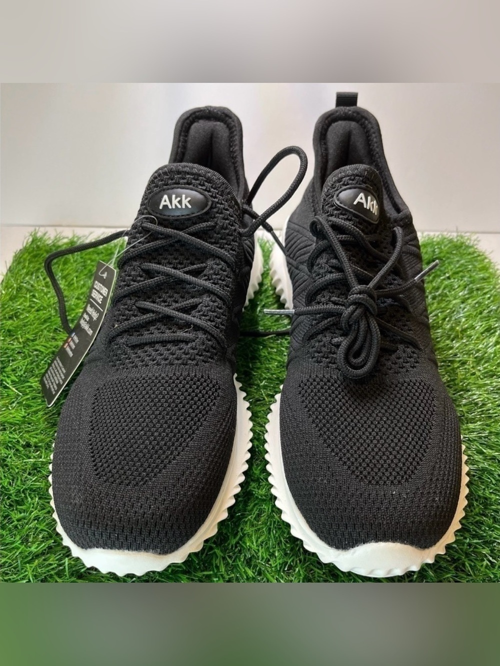 NWT Black AKK Women’s Walking Tennis Shoes-Slip On Memory Foam Lightweight